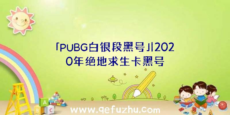 「PUBG白银段黑号」|2020年绝地求生卡黑号